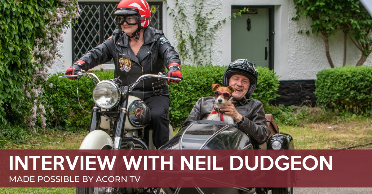 neil dudgeon in sidecar on midsomer murders