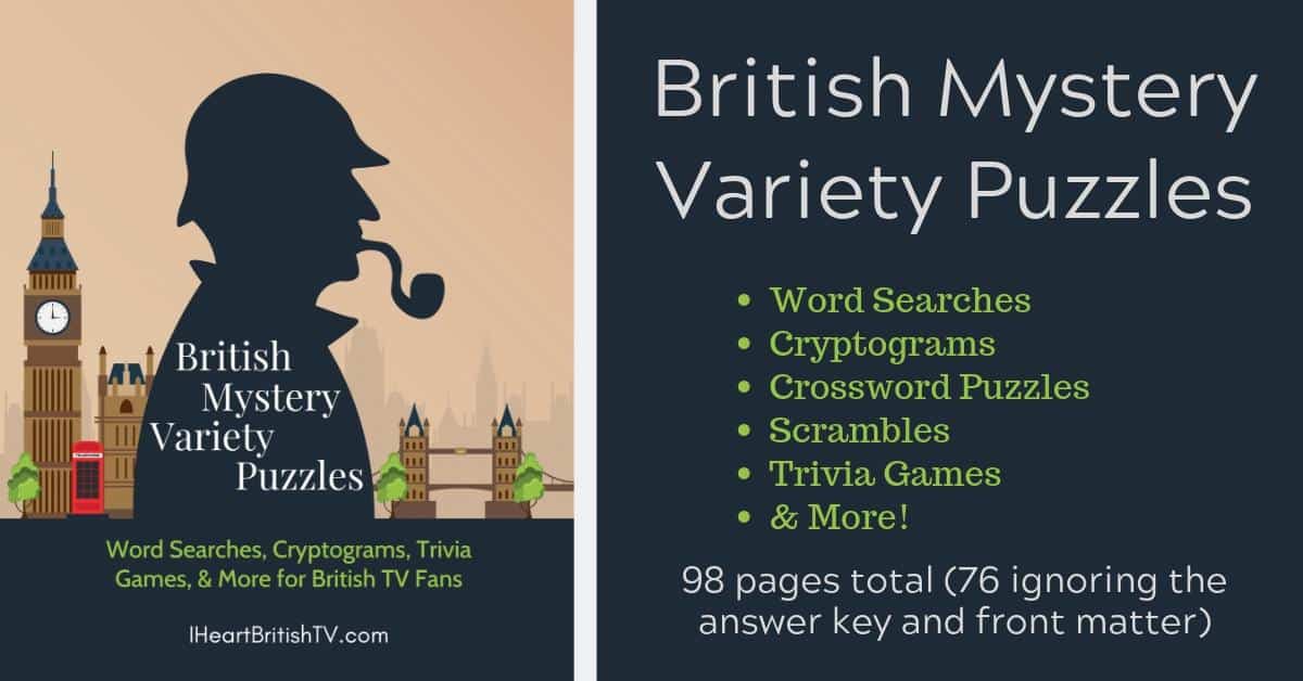 Free British Mystery-Themed Variety Puzzles (A Printable!)