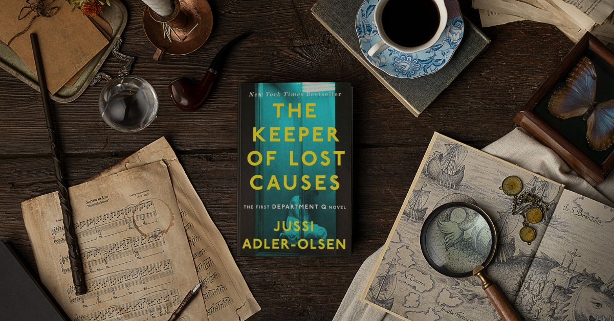 first book in department q series in dark academic background