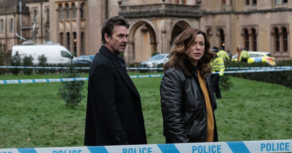 eve myles and dougray scott in the crow girl on acorn tv