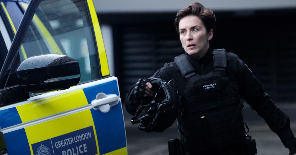 vicky mcclure by a police car in season 3 of trigger point